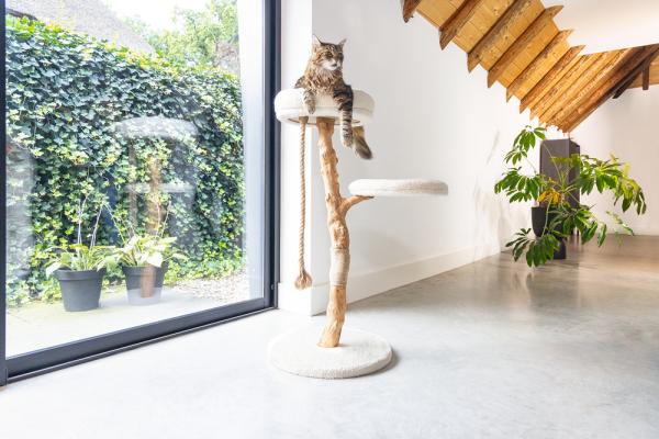 Echtholz Kratzbaum VILJA 110cm - Designed by Lotte - für Katzen bis 10kg